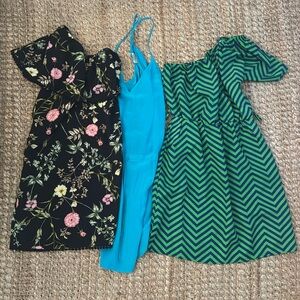 ONE SHOULDER DRESS FLORAL DRESS TEAL RORY BECA BUNDLE SIZE MEDIUM